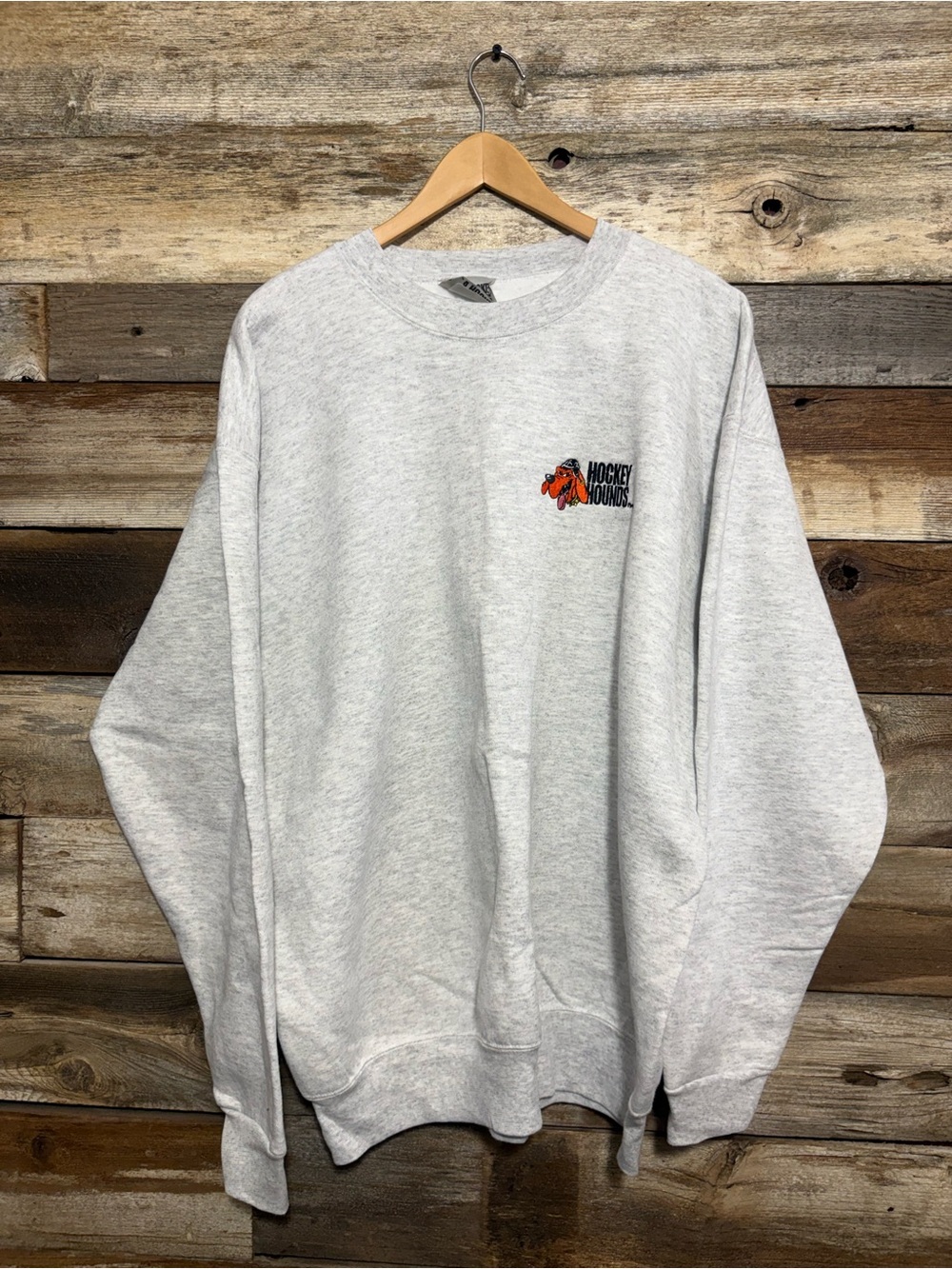 Vintage 90s Hockey Hounds  Crewneck Pullover Sweatshirt Unisex Adults XL